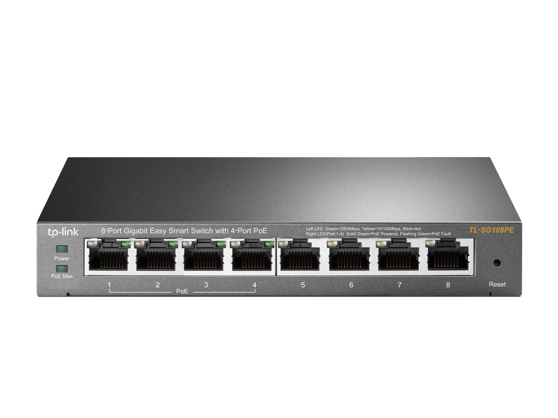 TP-LINK TL-SG108PE network switch Unmanaged Gigabit Ethernet (10/100/1000) Power over Ethernet (PoE)