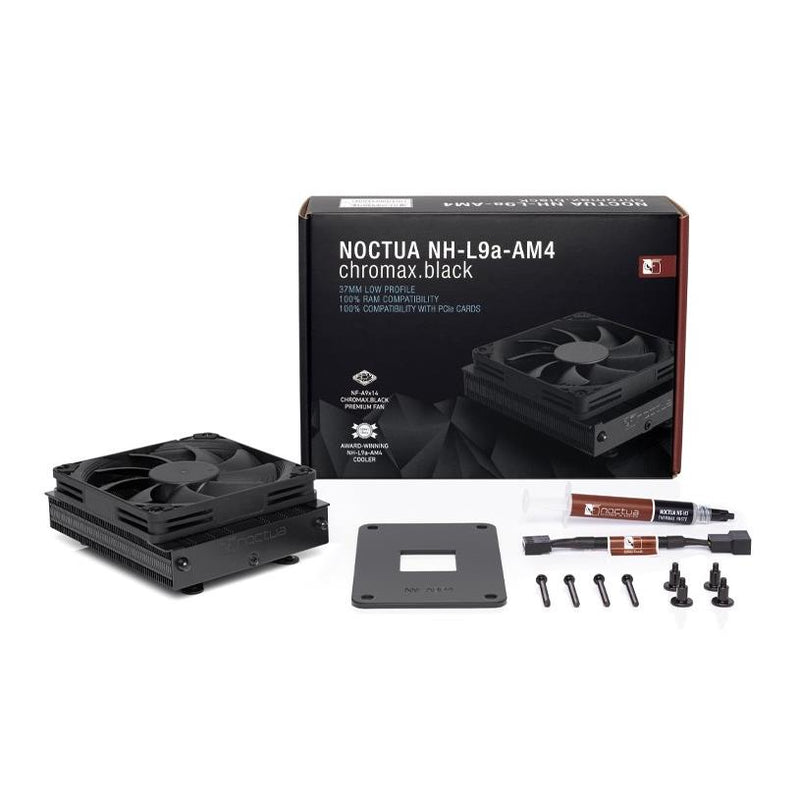Noctua NH-L9A-AM4 Low Profile AM4 CPU Heatsink and Fan - Chromax Black