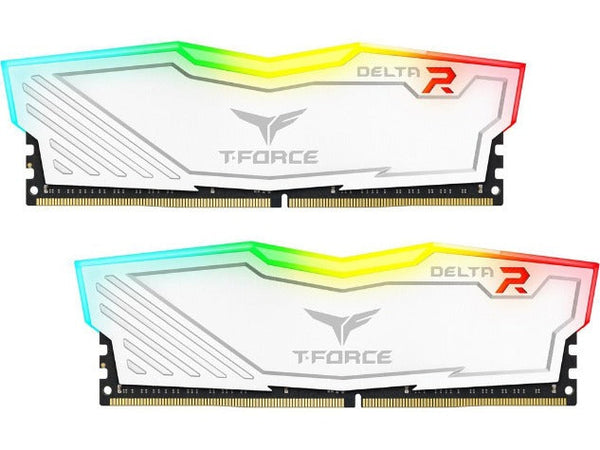 Team T-Force Delta RGB 32GB (2x16GB) 3600MHz CL18 DDR4 Desktop Ram - White