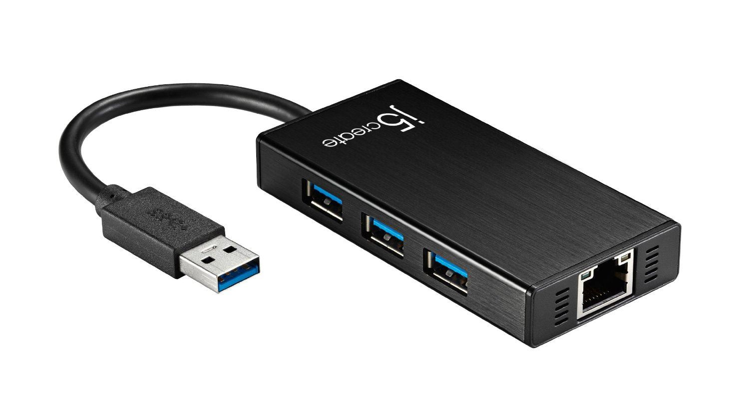 J5create JUH470 USB 3.0 Gigabit Ethernet & 3-Port HUB (J5-JUH470)