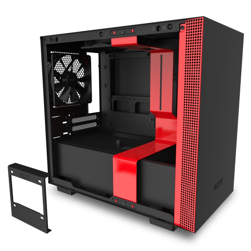 NZXT H210i Matte Black Red Mini-Tower Black,Red Case