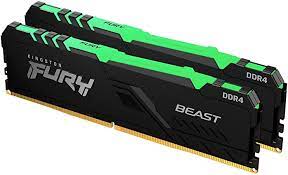 Kingston Fury Beast RGB KF436C18BBAK2/64 64GB (32GB x2) DDR4 3600MT/s Non ECC DIMM