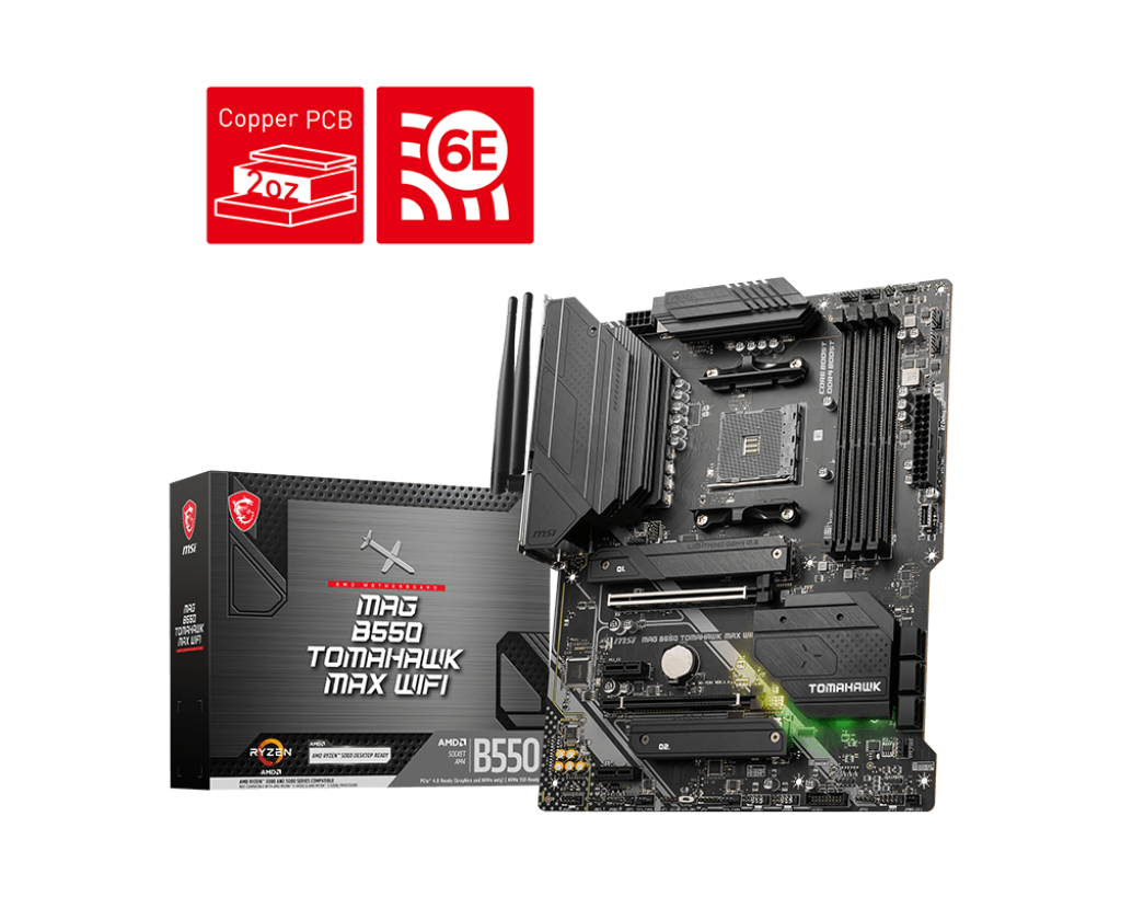 MSI MAG B550 TOMAHAWK MAX WIFI ATX Motherboard Socket AM4