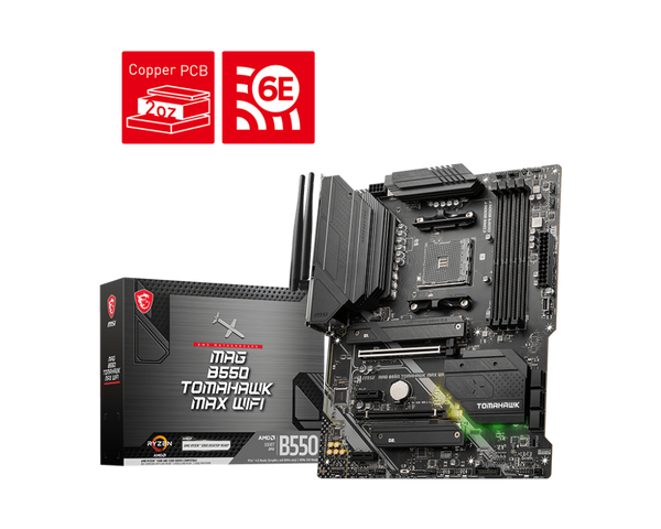 MSI MAG B550 TOMAHAWK MAX WIFI ATX Motherboard Socket AM4