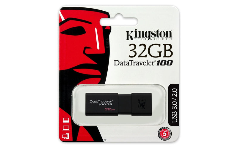 Kingston Technology DataTraveler 100 G3 USB flash drive 32 GB USB Type-A 3.2 Gen 1 (3.1 Gen 1) Black