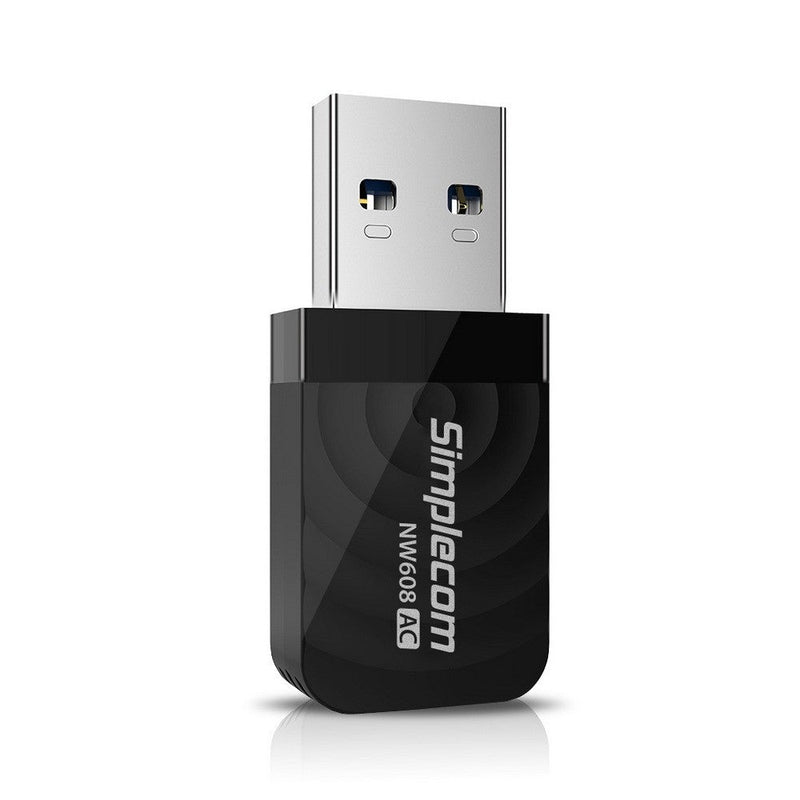 Simplecom NW608 AC1300 (867Mbps + 400mbps) Dual Band USB 3.0 Wireless Adapter, Windows / Mac