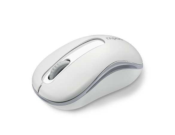 Rapoo M10 2.4GHz Wireless Optical 1000dpi Mouse - White + Grey