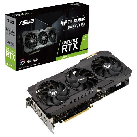 Asus TUF-RTX3070TI-8G-GAMING Graphics Card. 1800MHz, PCI-E 4.0, 2x HDMI 2.1, 3x DisplayPort 1.4a