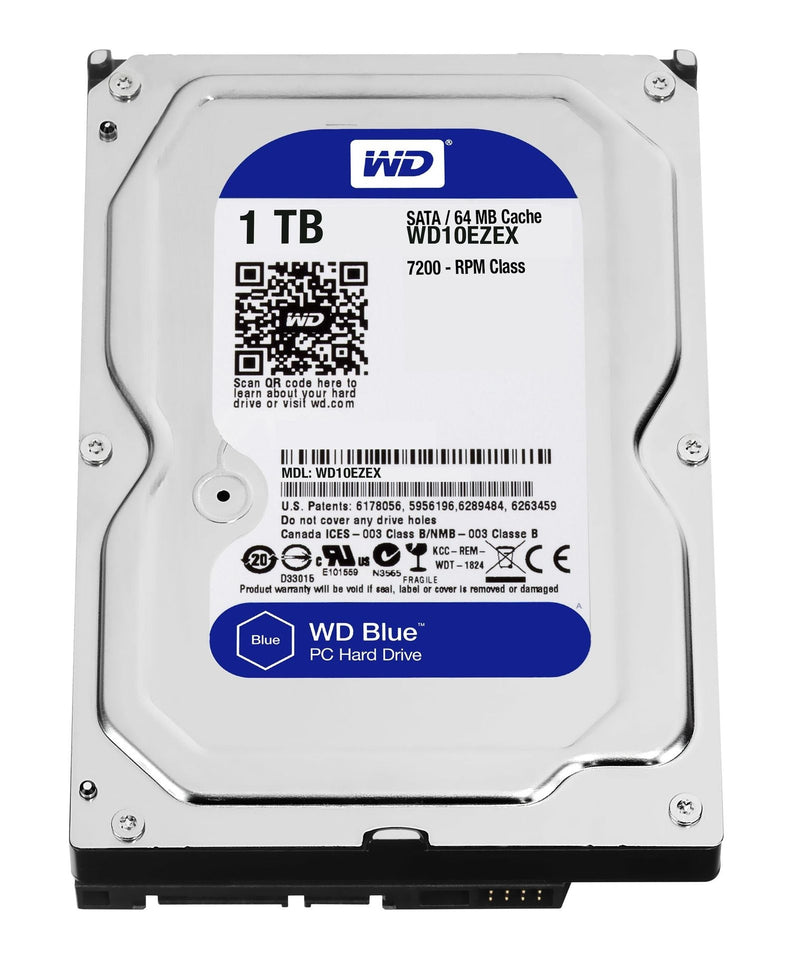 Western Digital WD Blue 1TB HDD 3.5" SATA Internal Desktop Hard Drive 7200RPM PN WD10EZEX