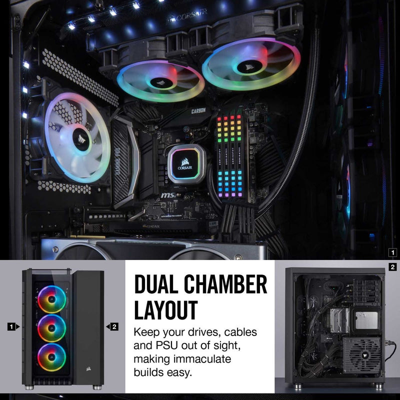 Corsair Crystal 680X RGB mid-Tower Black Case
