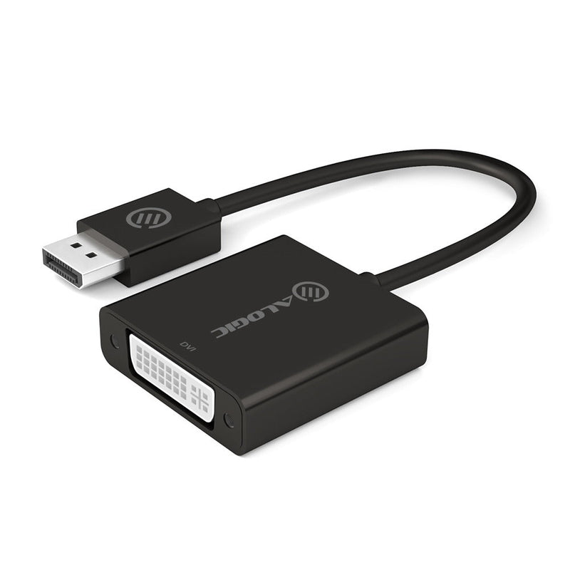 ALOGIC Elements 20cm DisplayPort to DVI Adapter - Male to Female - Black