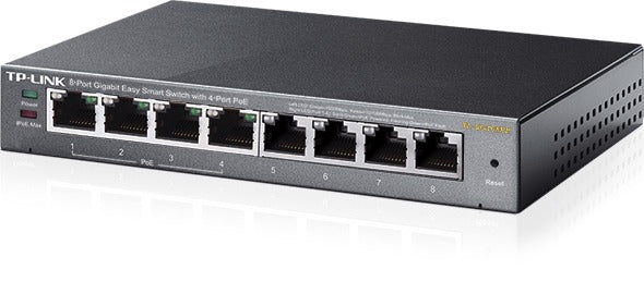 TP-LINK TL-SG108PE 8-Port Gigabit Easy Smart Switch with 4-Port PoE+