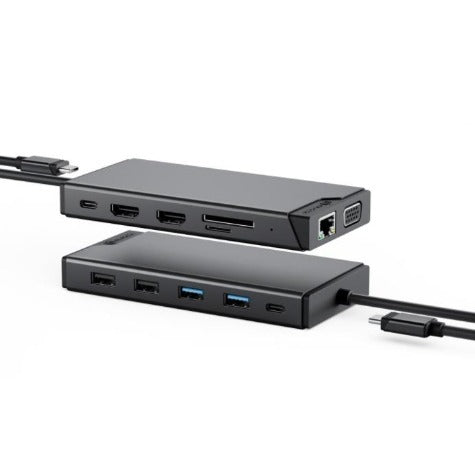 Alogic MV2 USB-C 12-in-1 Dual Full HD Display Mini Docking Station