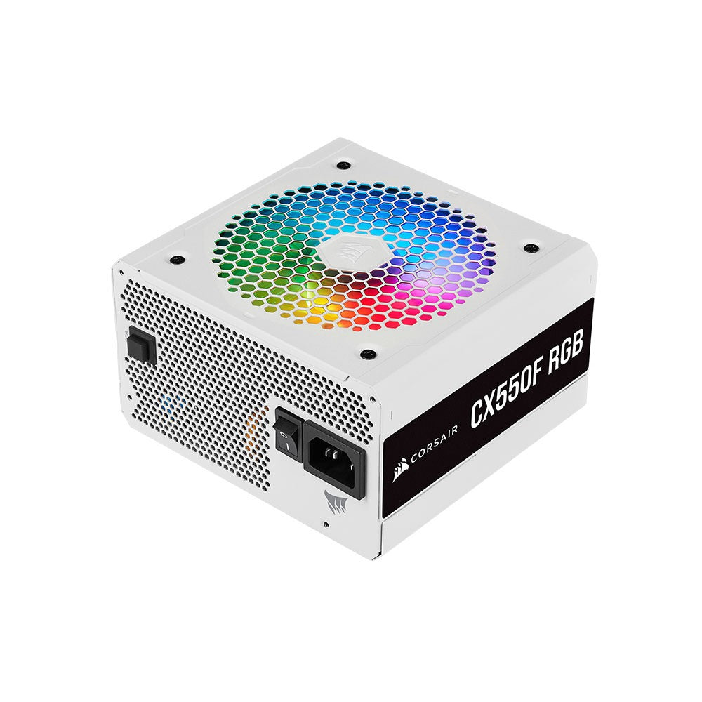 Corsair (CP-9020225-AU) CX550F RGB 550W 80PLUS Bronze Fully Modular Power Supply - White