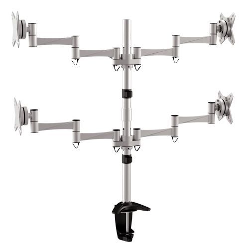 Brateck Elegant 4 LCD Monitor Table Stand w/Arm & Desk Clamp VESA 75/100mm Up to 23"