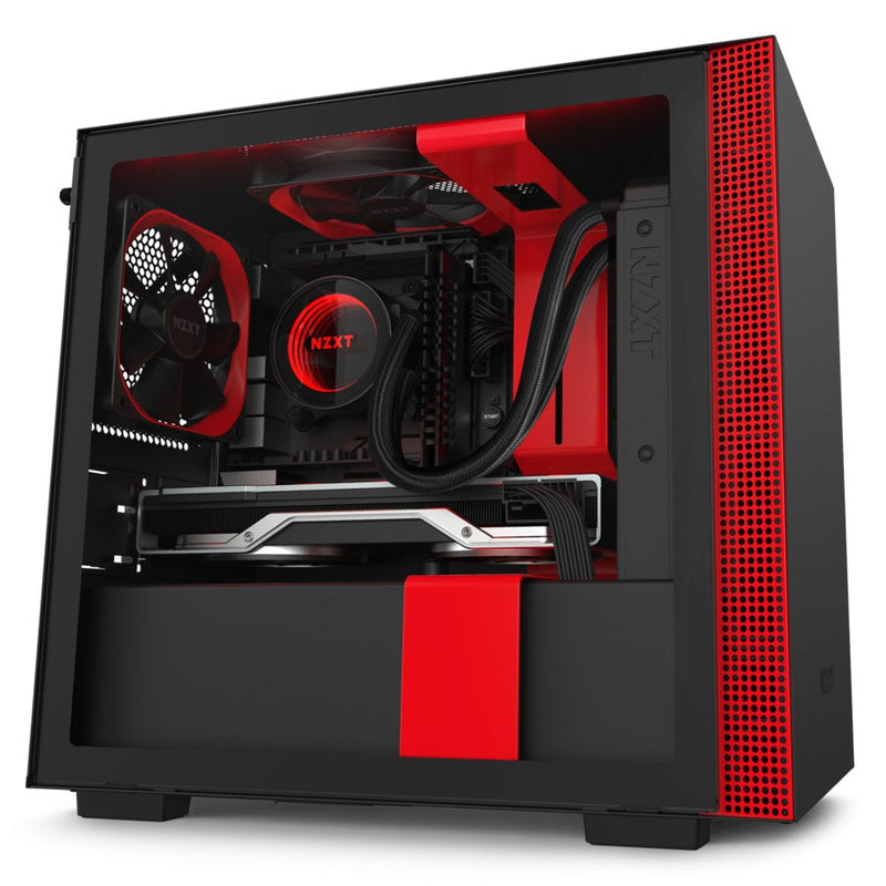 NZXT H210i Matte Black Red Mini-Tower Black,Red Case