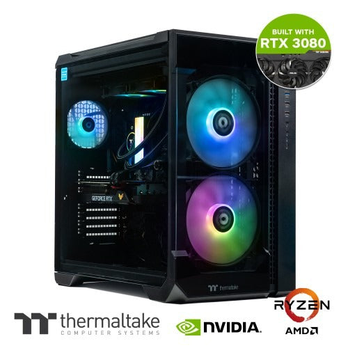Thermaltake (CA-4T2-00D1WA-00) Rapture Xtreme Gaming Desktop, AMD Ryzen 7 3700X, RTX 3080, 32GB RAM