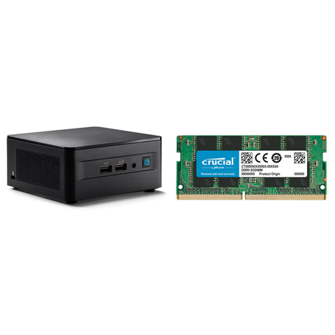INTEL MINI NUC PC, i5-1240P, 16GB(1/2), 500GB M.2 SSD, 2.5"(0/1), WL-AX, W11P, 3YR NBD