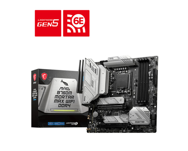 MSI MAG B760M MORTAR MAX WIFI DDR4 motherboard Intel B760 LGA 1700 micro ATX