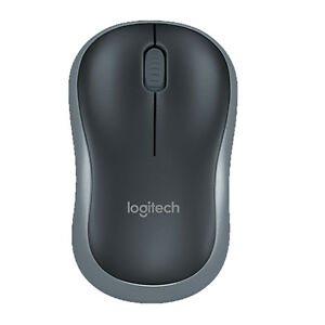 Logitech M185 RF Wireless Optical 1000 DPI Ambidextrous Mouse - Grey