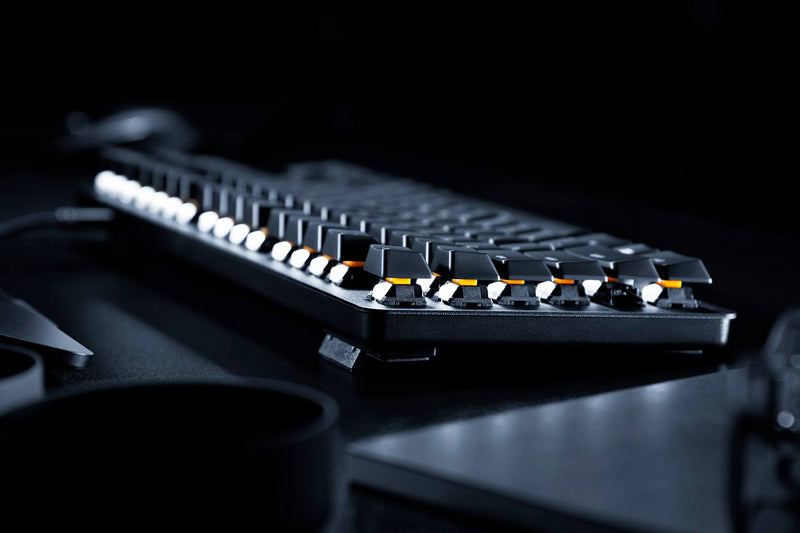 Razer RZ03-02640100-R3M1 Blackwidow Lite Silent Mechanical Gaming Keyboard, Orange Switch, Silent Keys with O-rings, Individual White LED Backlit Keys, Compact Form Factor, Razer Synapse, Anti-Ghosting