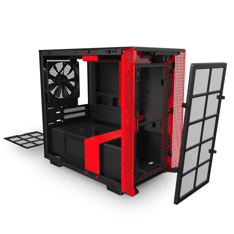 NZXT H210i Matte Black Red Mini-Tower Black,Red Case