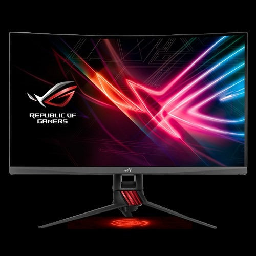 ASUS XG32VQR 31.5inch ROG Strix Curved Gaming Monitor, 2560x1440, 4ms GtG, 144Hz, FreeSync, DisplayHDR™ 400, 1800R Curve, 3000:1 Contrast, 2x HDMI, DisplayPort, USB Hub, Tilt, Swivel, Height Adjust, VESA, Aura Lighting