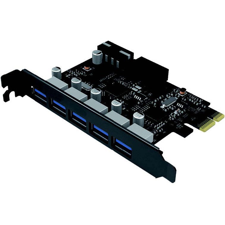CRUXTEC 5 Ports USB 3.0 PCI-Express Expansion Card, with Internal USB 3.0 Header