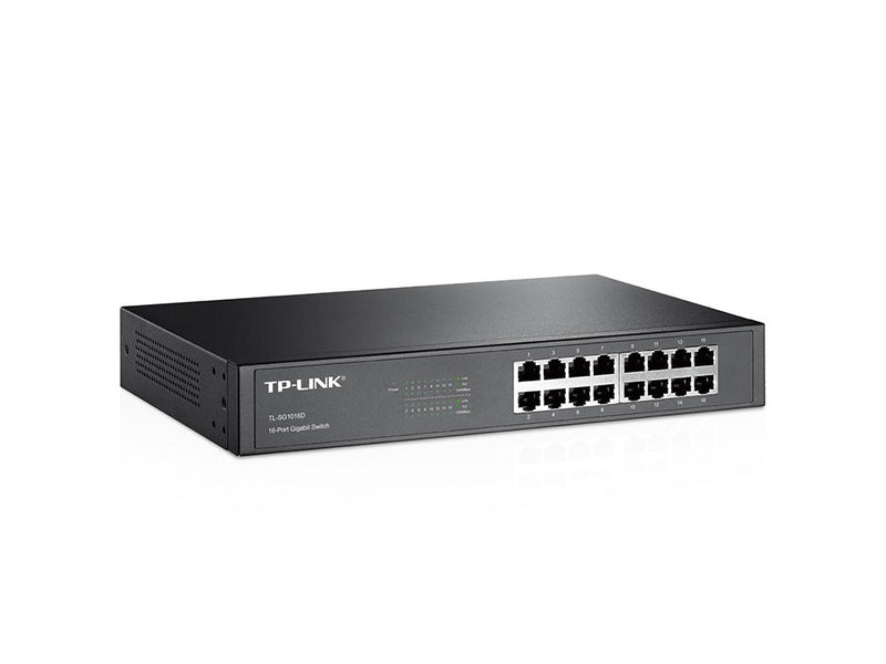 TP-LINK TL-SG1016D 16-Port Gigabit Desktop/Rackmount Switch Unmanaged Gigabit Ethernet (10/100/1000)