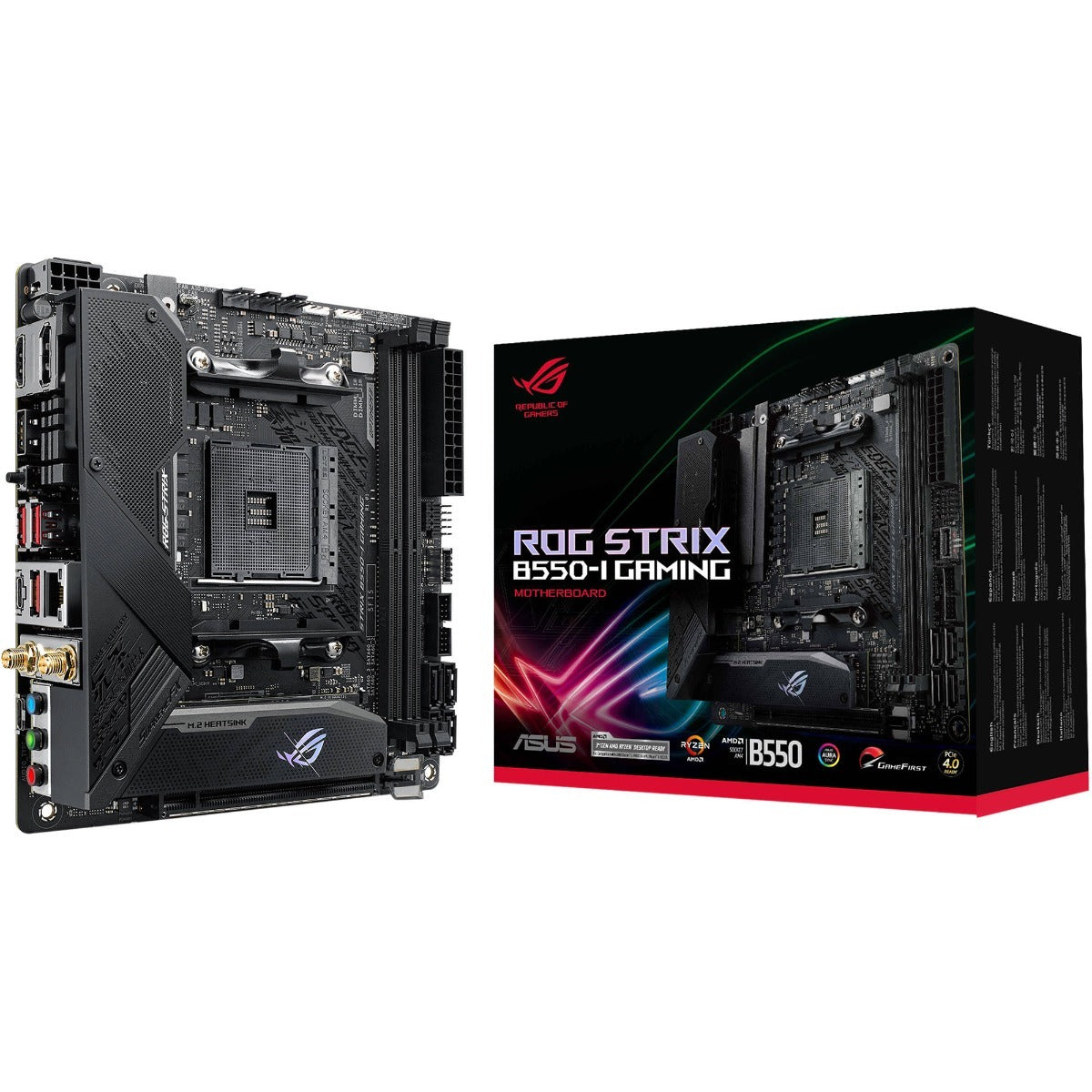 Asus ROG STRIX B550-I GAMING mITX Motherboard Socket AM4 AMD B550 ROG STRIX B550-I GAMING
