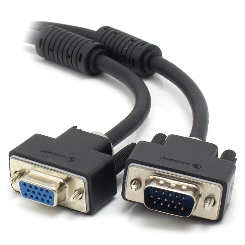 ALOGIC 2m VGA/SVGA Premium Shielded Monitor Extension Cable With Filter - Male to Female