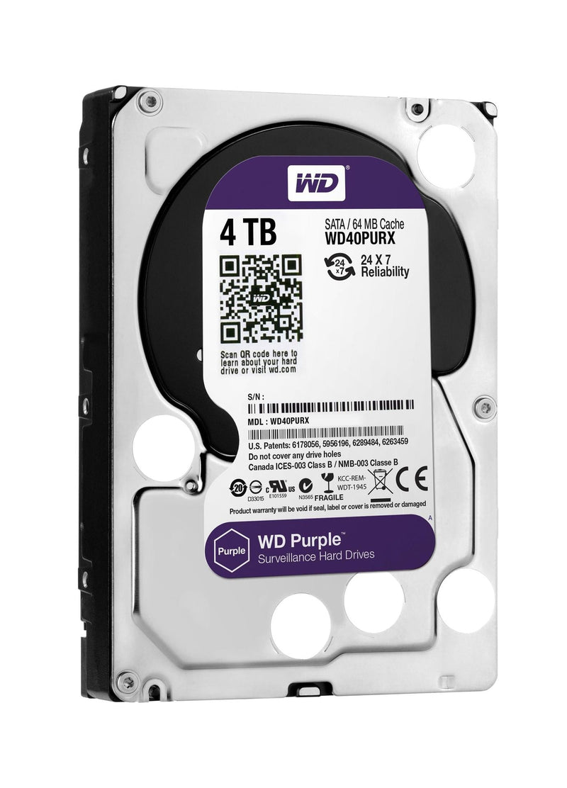 Western Digital WD 4TB Purple 3.5" Serial ATA III Internal Hard Drive PN WD40PURZ