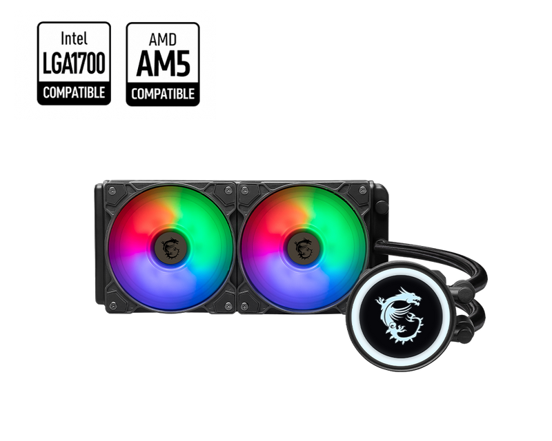 MSI MAG CORELIQUID B240 Auto-RGB AIO CPU Liquid Cooler