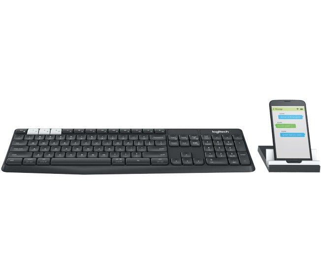 Logitech K375s keyboard RF Wireless + Bluetooth QWERTY Black,White