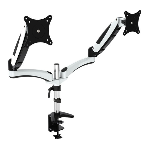 VisionMounts VM-GM124D - GasSpring DeskClamp Aluminium Dual LCD Monitor Arm Support up to 27'';Tilt;Swivel180°;VESA 75-100