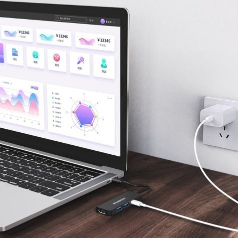 Simplecom CH540 USB-C 4-in-1 Multiport Hub, 2x USB-A, HDMI, and USB-C PD
