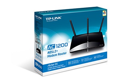 TP-LINK Archer D5 wireless router Dual-band (2.4 GHz / 5 GHz) Gigabit Ethernet Black