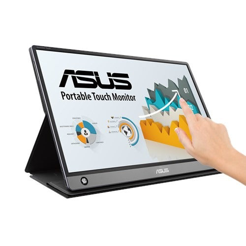 ASUS MB16AMT touch screen monitor 39.6 cm (15.6Inch) 1920 x 1080 pixels Grey Multi-touch Tabletop MB16AMT