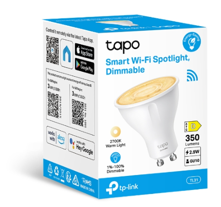 TP-Link TL31 Smart Wi-Fi Spotlight, Dimmable