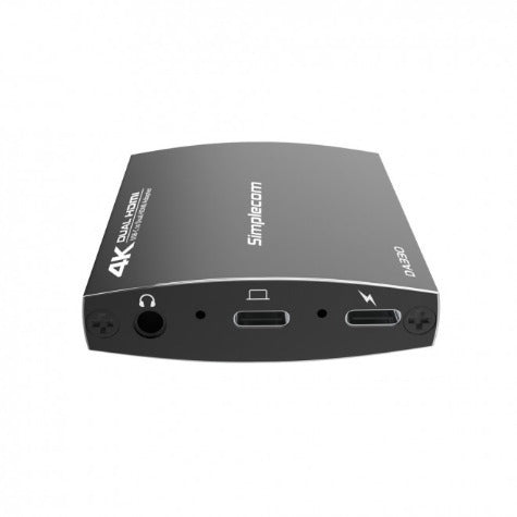 Simplecom DA330 USB-C to Dual HDMI MST Adapter, 4K@60Hz with Power Delivery and 3.5mm Audio Out