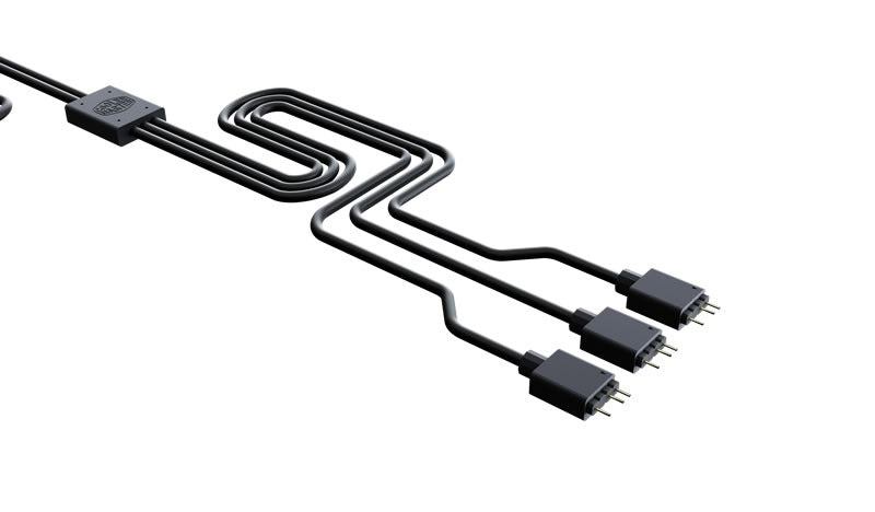 Cooler Master 1-to-3 RGB Splitter Cable for Addressable RGB Fan and RGB Strip, Compatible with ASUS, Gigabyte, MSI and AsRock RGB motherboard