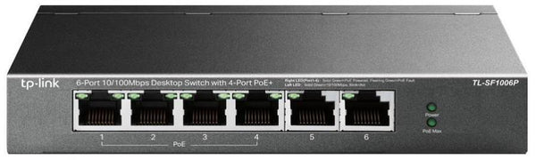 TP-Link TL-SF1006P 6-Port Unmanaged Desktop Switch with 4 Port PoE+