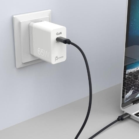 J5Create JUP1365 65W GaN Power Delivery USB-C Mini AC Wall Charger