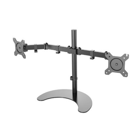Vision Mounts (VM-D34S) Dual LCD Monitor Full Motion Arm Desk Free Standing Mount for 13"-27"