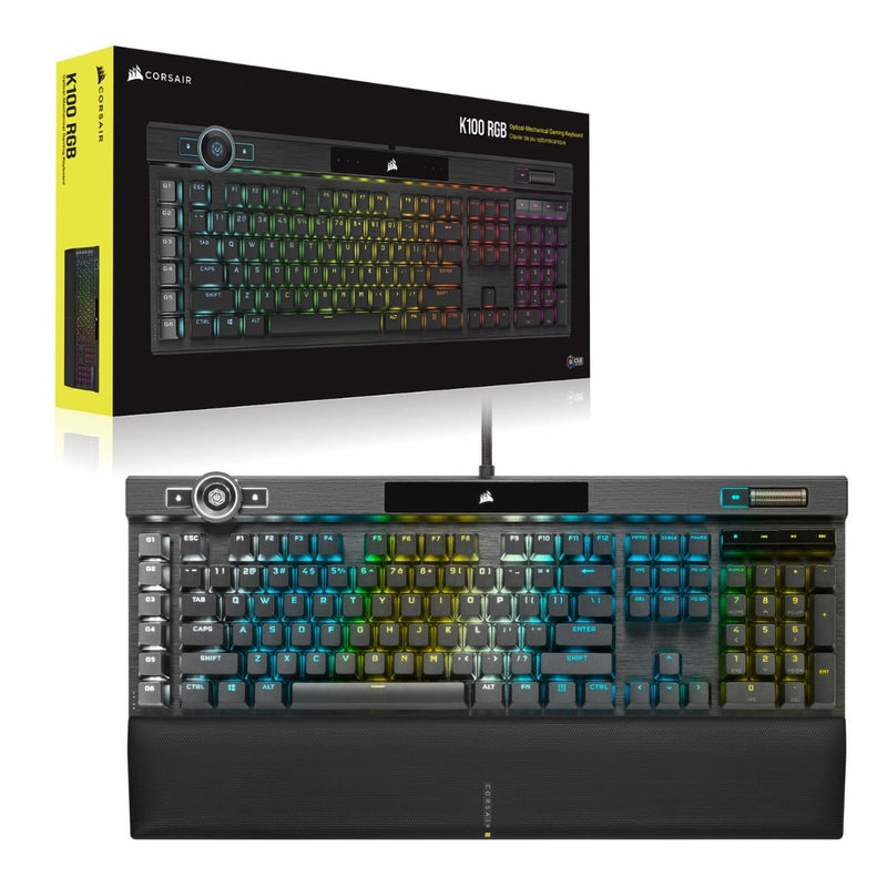 CORSAIR (CH-912A01A-NA) K100 RGB Optical-Mechanical Gaming Keyboard, OPX switches