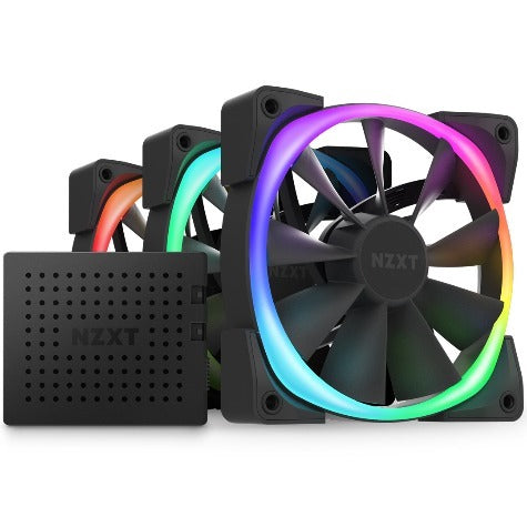 NZXT Aer RGB 2 120mm RGB Triple Starter Pack Case Fan - Black