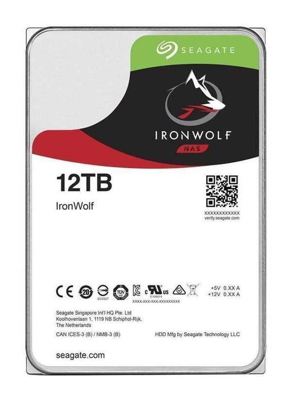 Seagate IronWolf 12TB 3.5" SATA Internal NAS Hard Drive 7200RPM PN ST12000VN0008