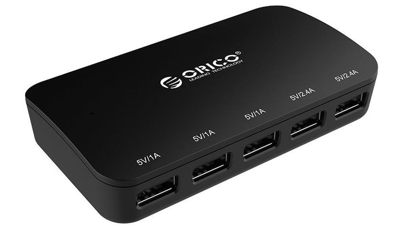 ORICO 25W 5 Port USB Smart Desktop Charger with Power Button
