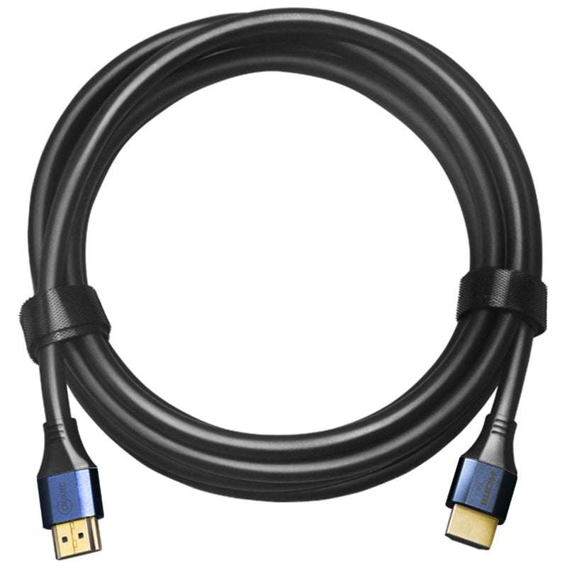 Cruxtec HDMI 2.1 8K with Ethernet Male to Male Cable 2m Black, supports 8K@60Hz/ 4K@120Hz