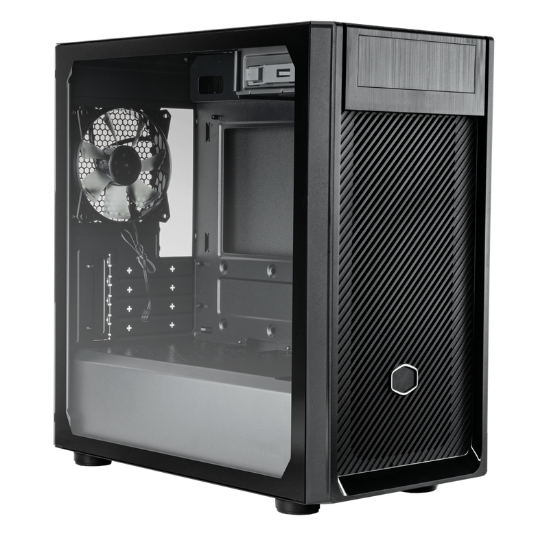 COOLER MASTER MASTERBOX E300, MATX, LARGE FILTERED INTAKES, SUPPORT ODD, FULL BLACK COATIN